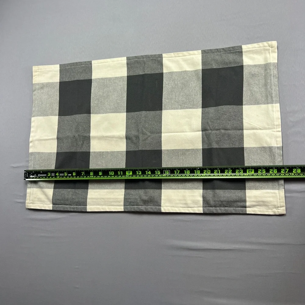 Pottery Barn Lumbar Pillow Cover Multi Buffalo Check 100% Cotton (16
